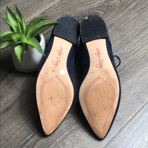 Arturo Chiang Leather Suede Lace Up Gillie Flat - Picture 4 of 8